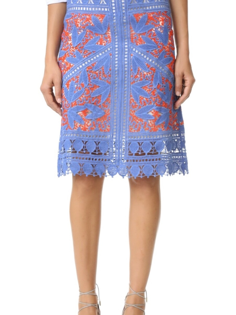 Tory Burch Whitney Lace Skirt Runway